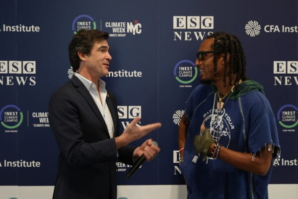 photo of ESG News studio with Matt Bird and AY Young
