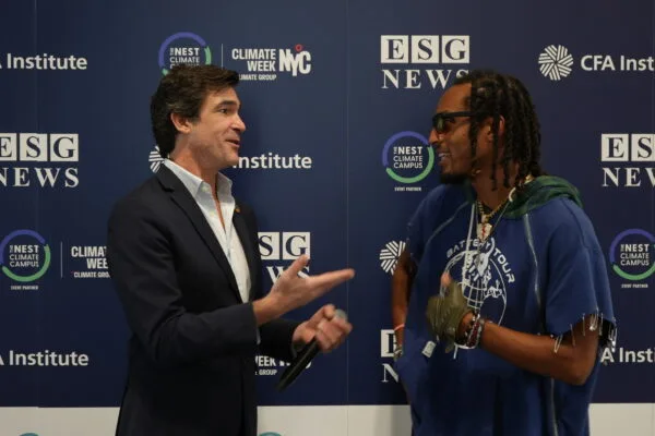 photo of ESG News studio with Matt Bird and AY Young